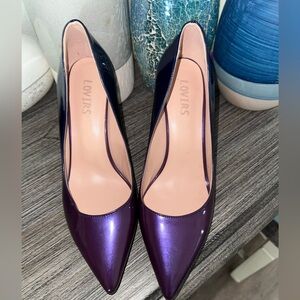 Sophisticated Purple Heels with Glossy Finish